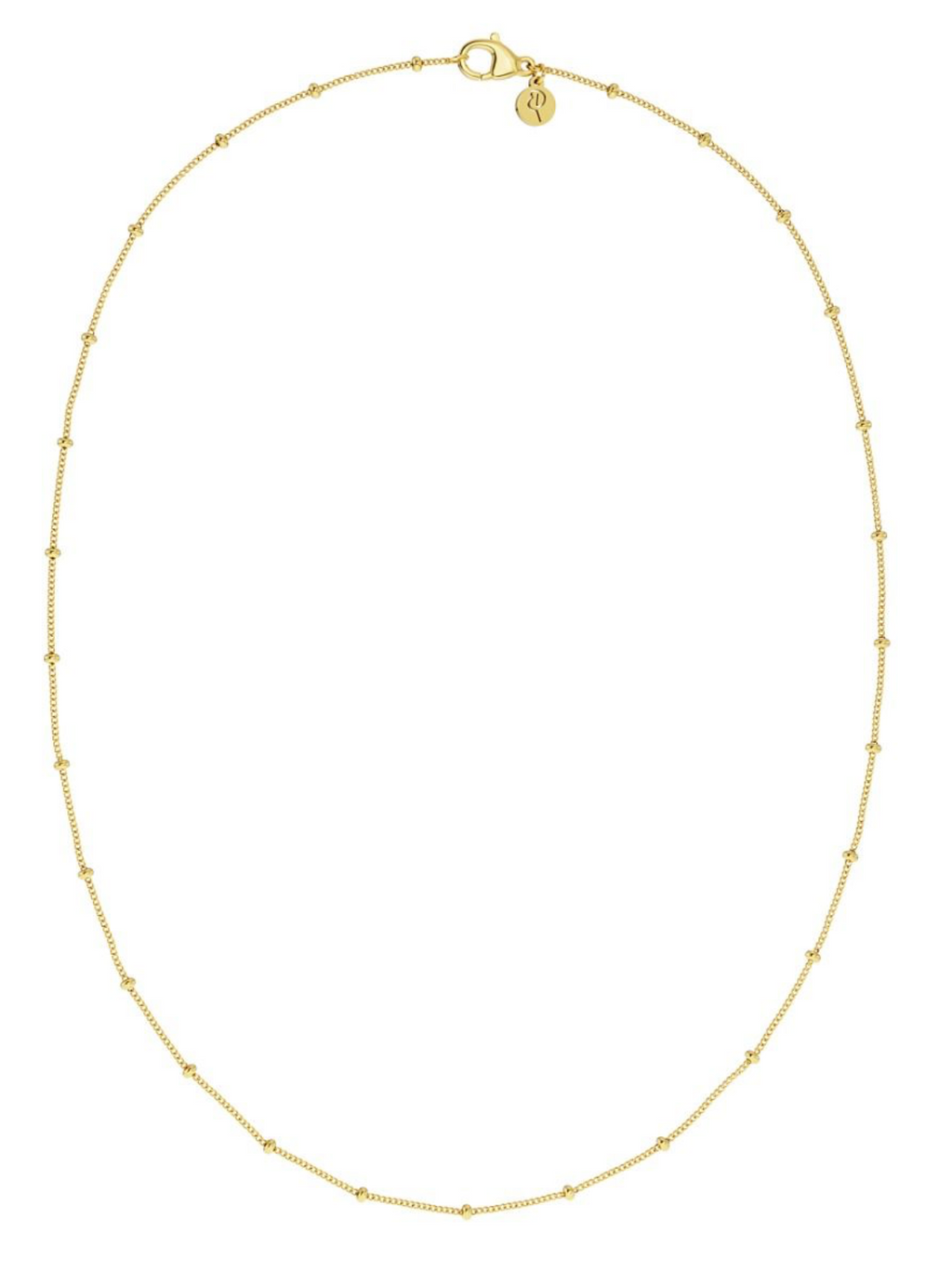 Beaded chain necklace gold