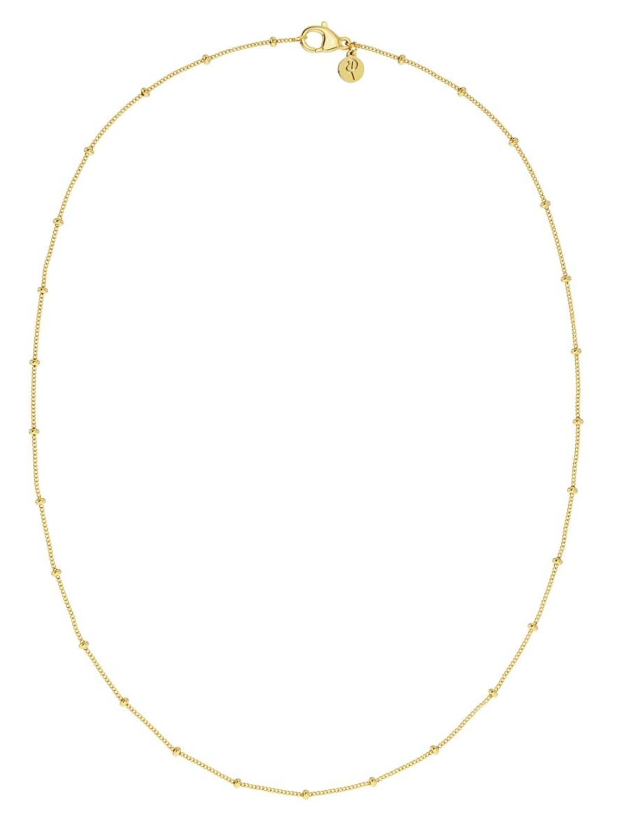 Beaded chain necklace gold