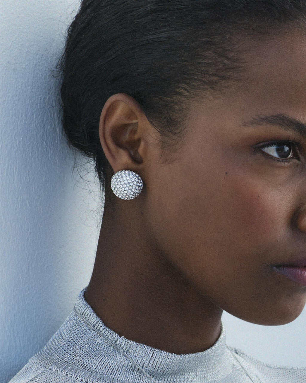 Bead sparkle studs steel