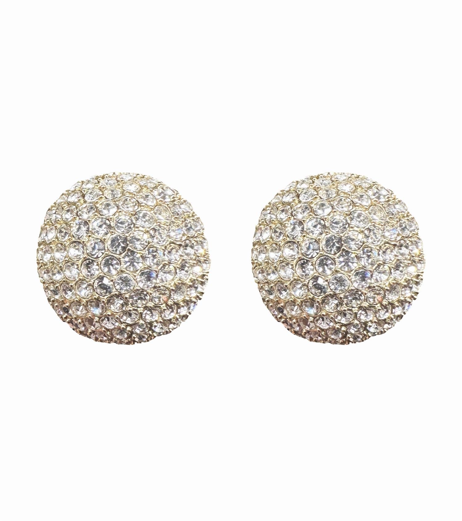 Bead sparkle studs gold