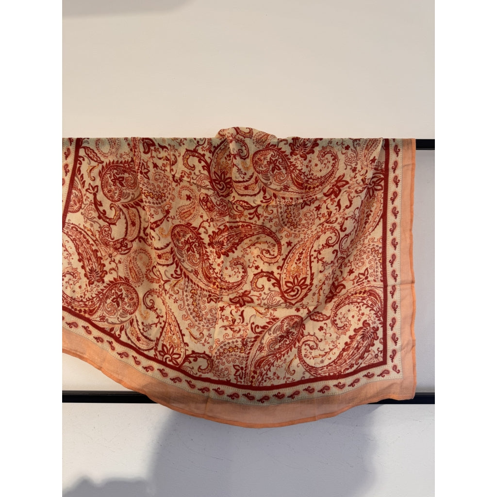 Freya wool printed scarf
