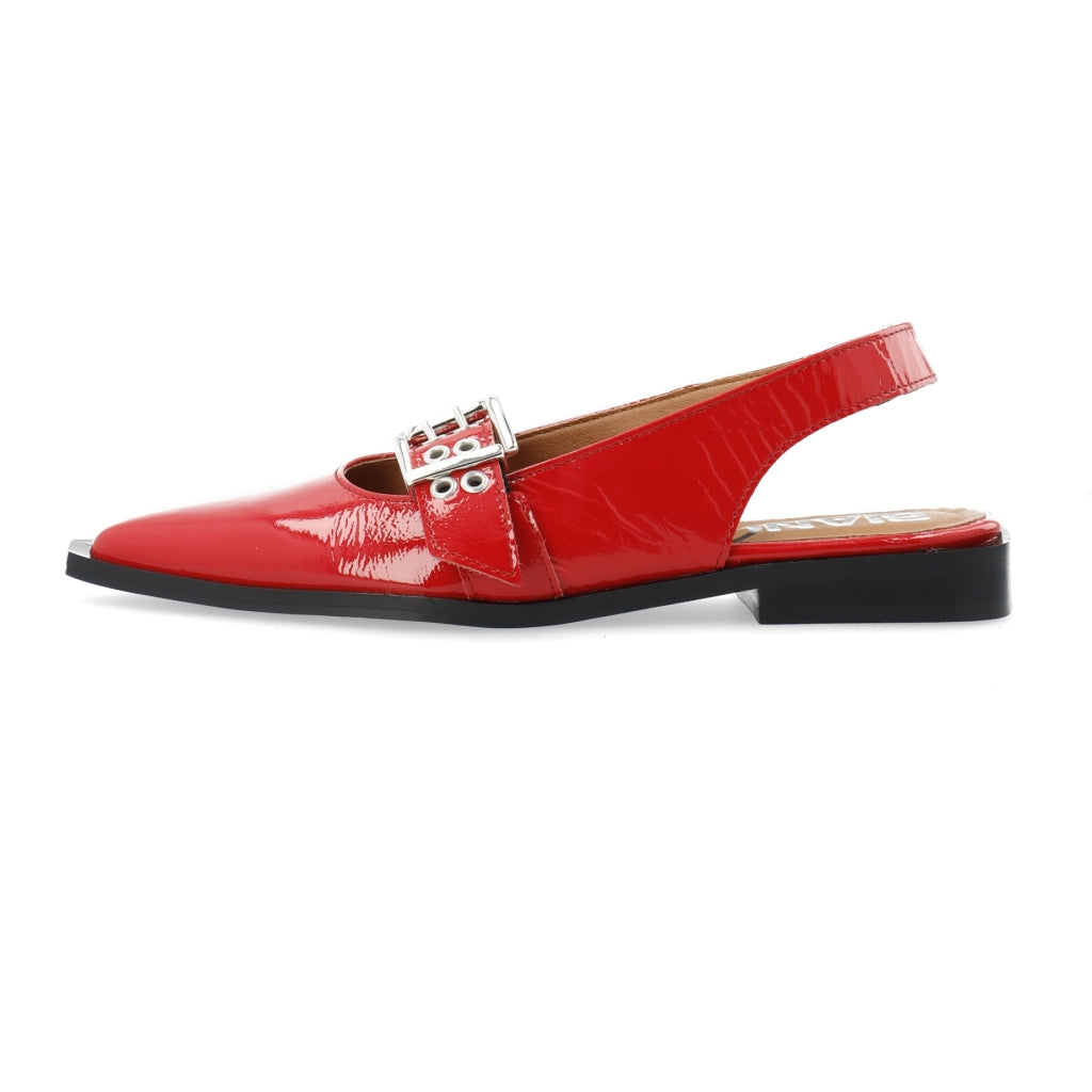 Victoria single buckle slingback leather