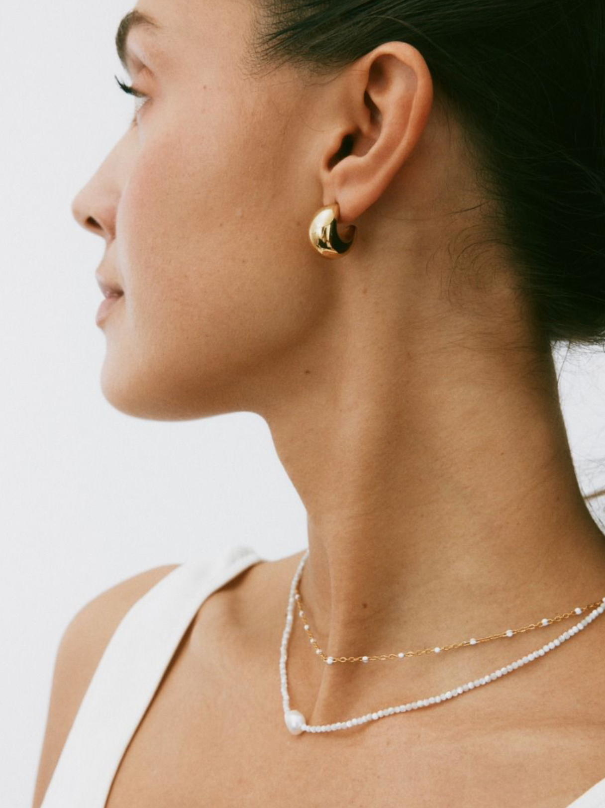 Perlina chain necklace white gold