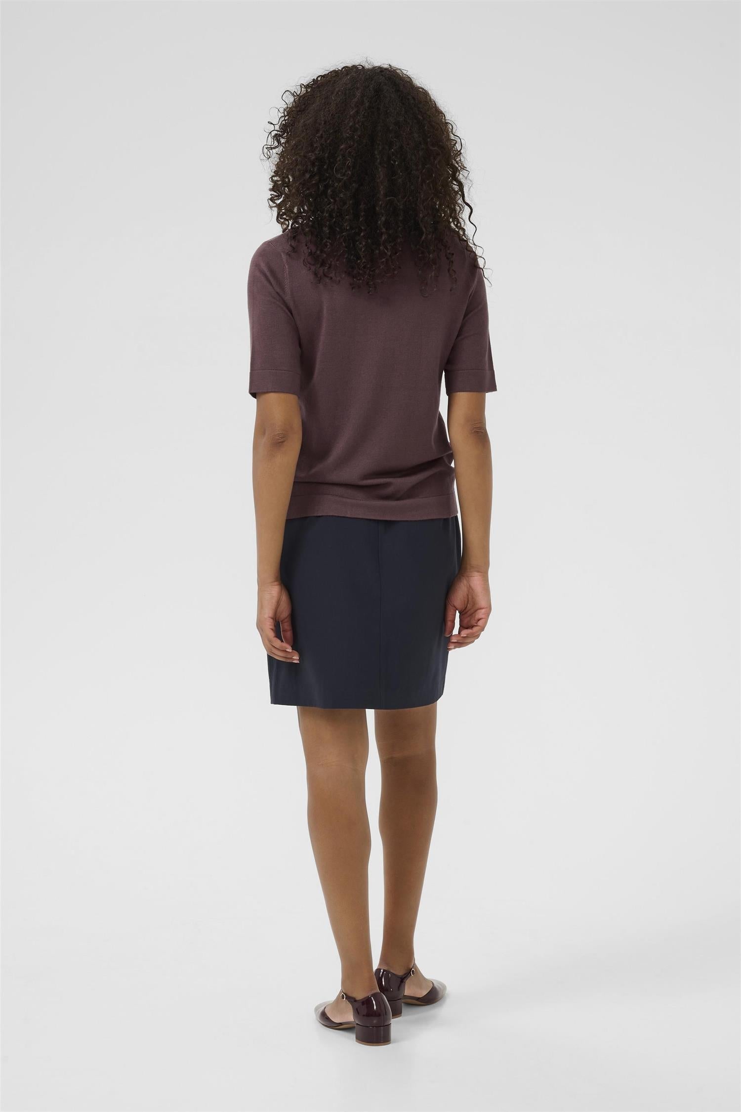 Lizza boatneck solid pullover