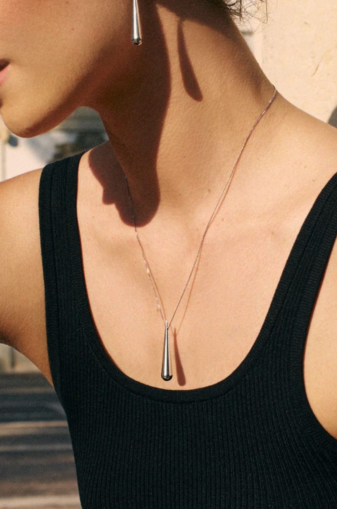 Drops necklace steel