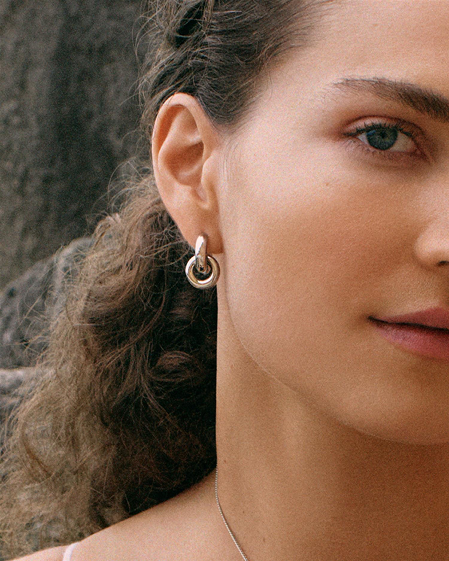 Chunky eternal earrings steel