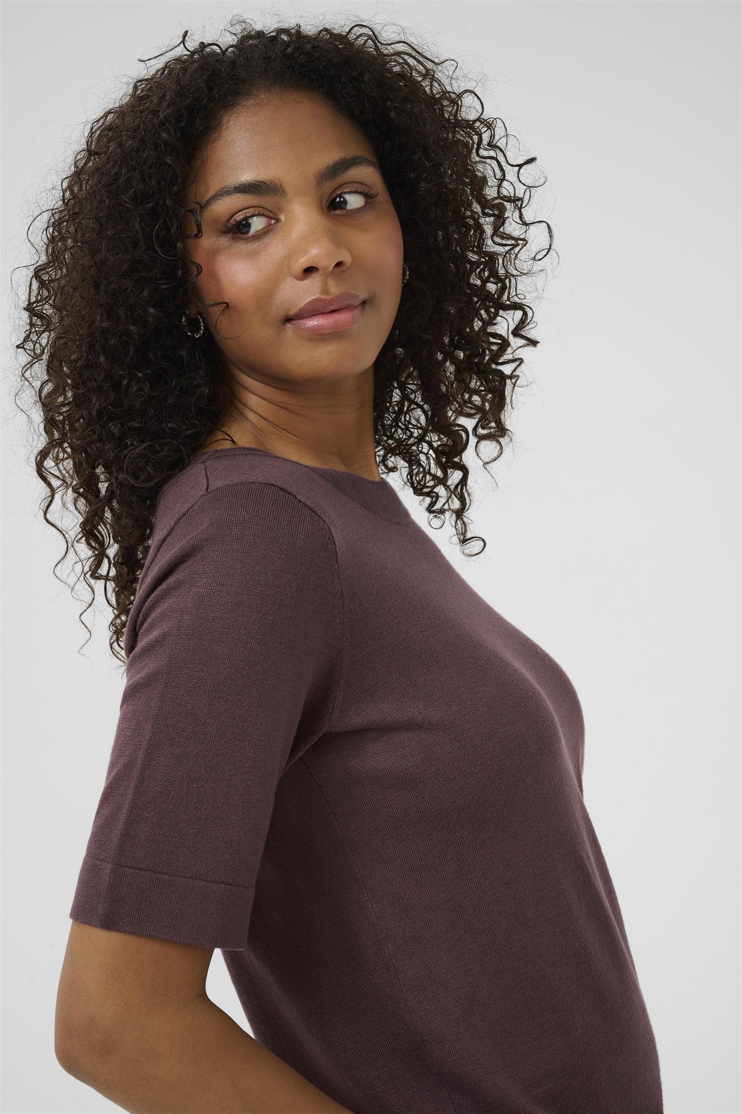 Lizza boatneck solid pullover