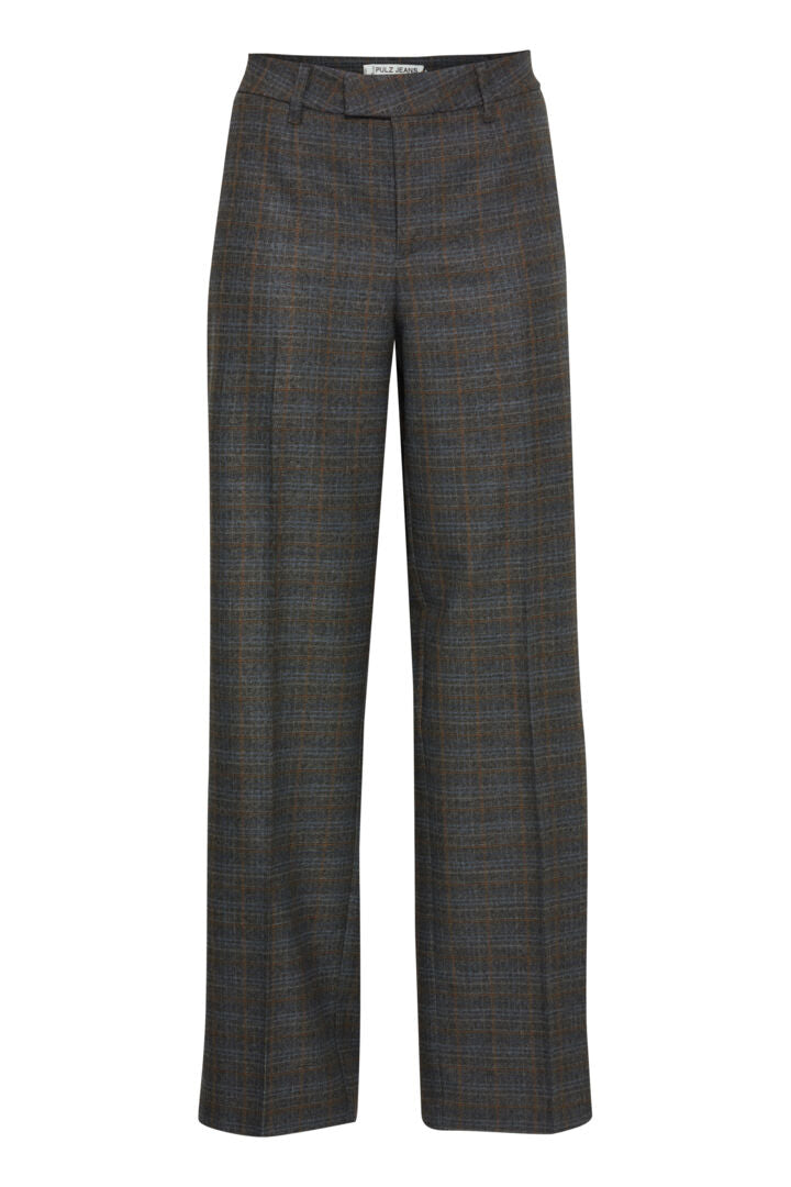 Bindy HW check wide pants