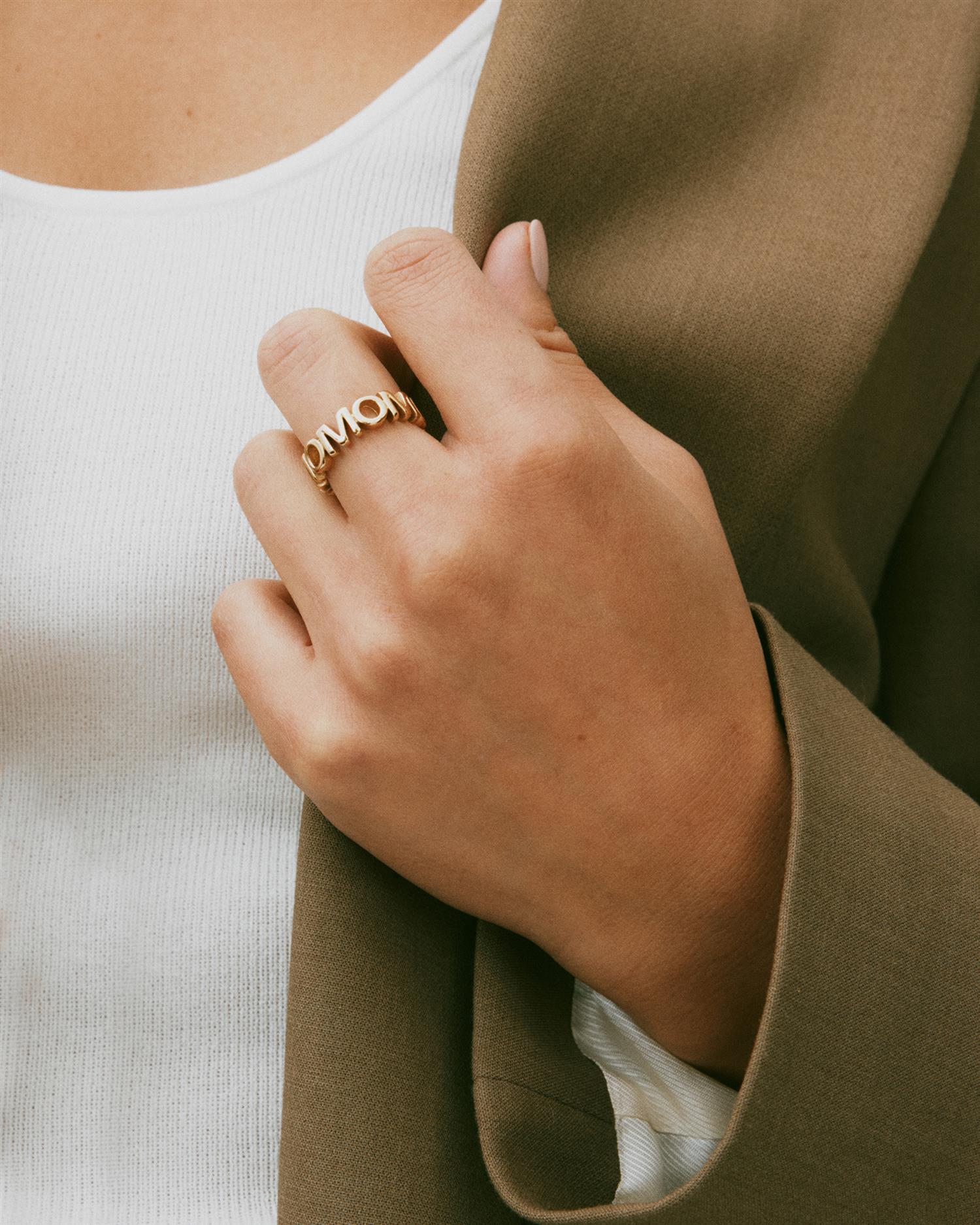Mom multi ring gold