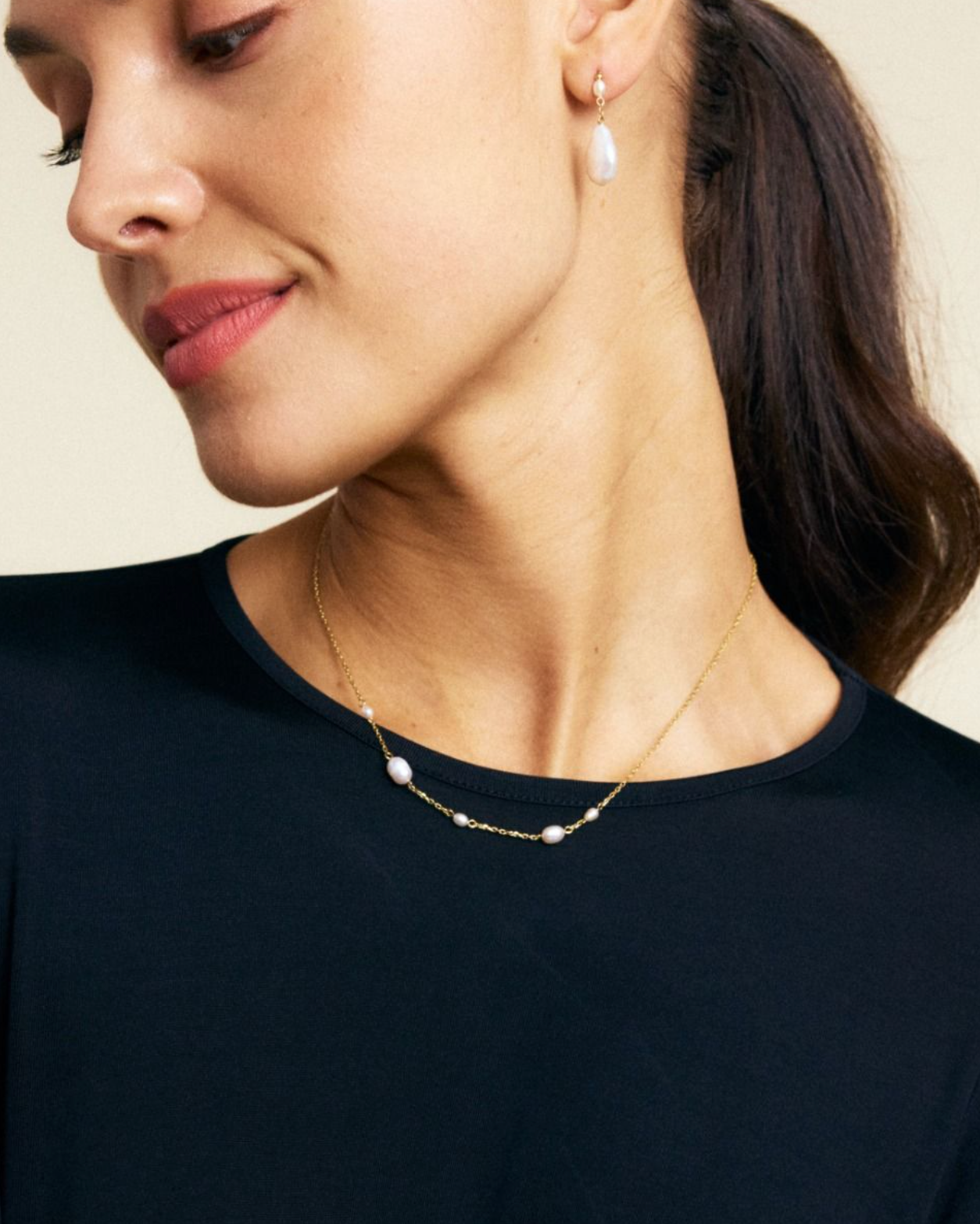 Ocean necklace gold