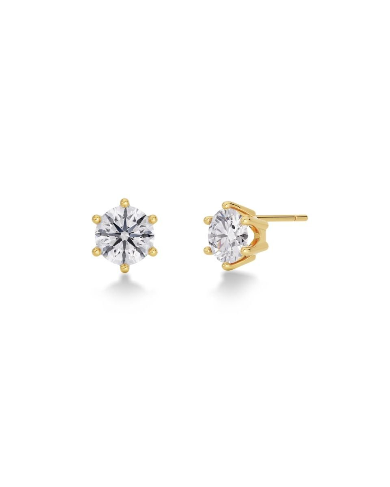 Crown studs L gold