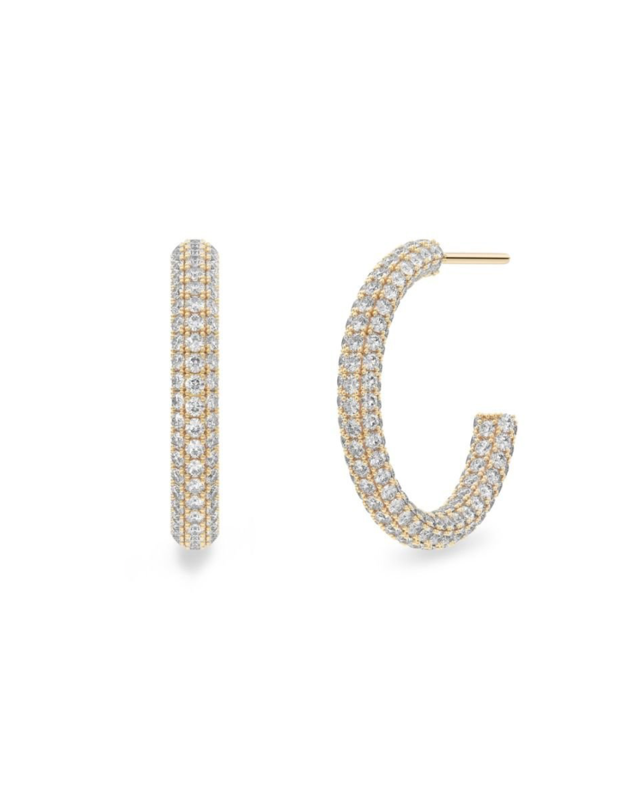 Crystal creoles s gold