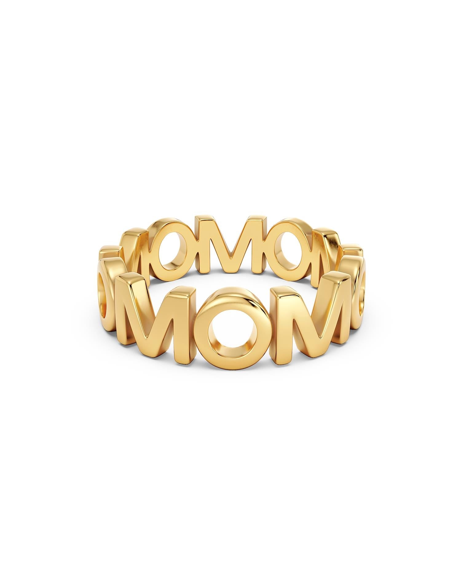 Mom multi ring gold