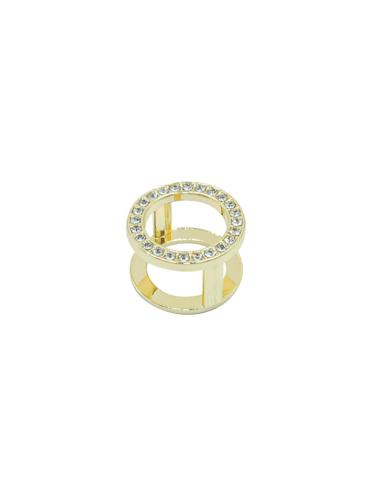 skjerf ring rund strass