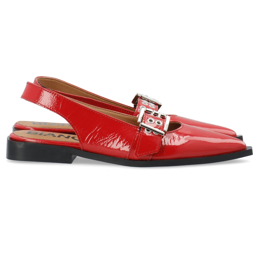 Victoria single buckle slingback leather