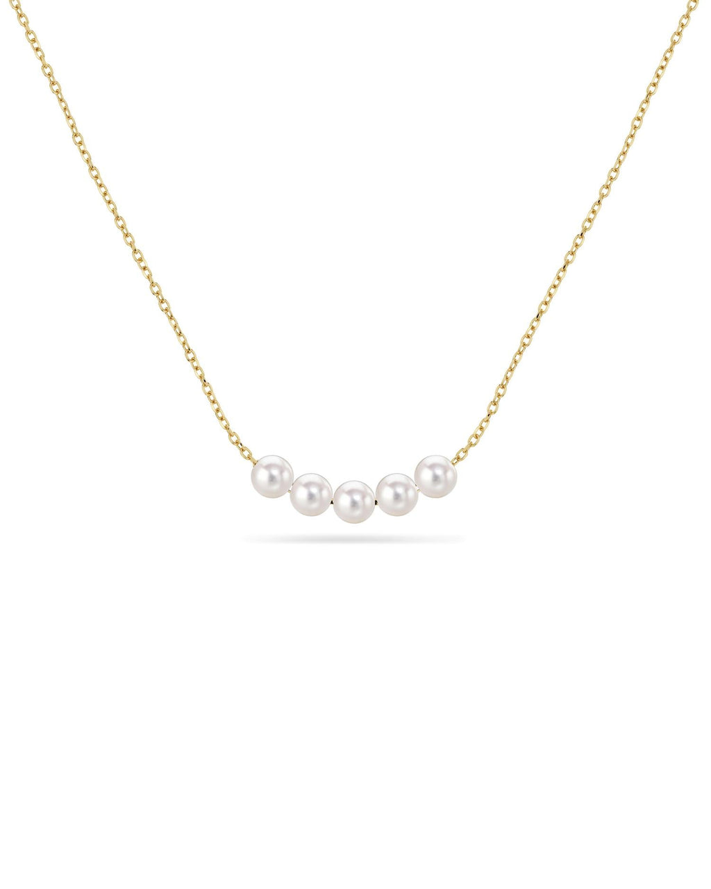Pearly necklace gold