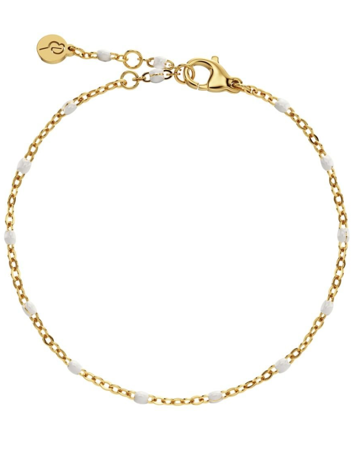 Perlina chain bracelet white gold