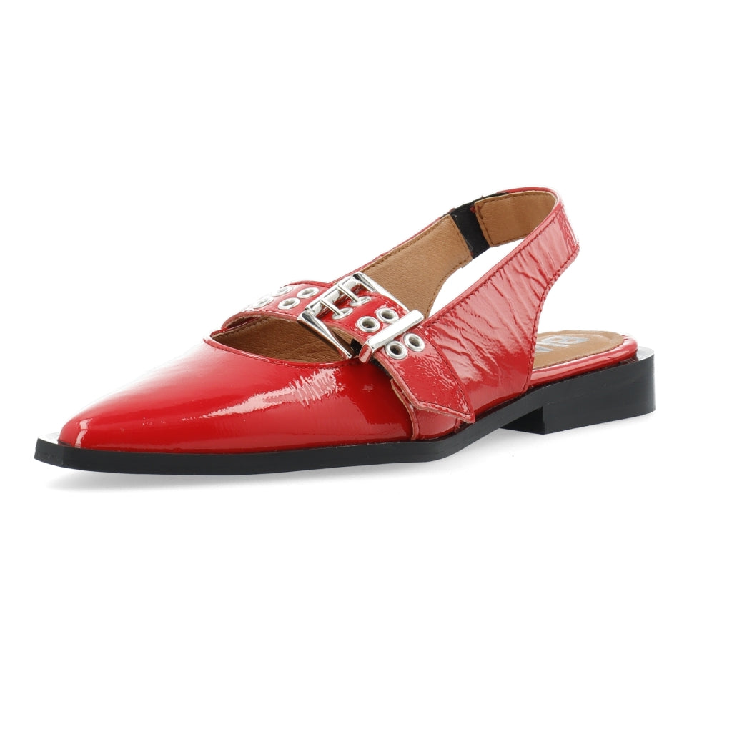 Victoria single buckle slingback leather