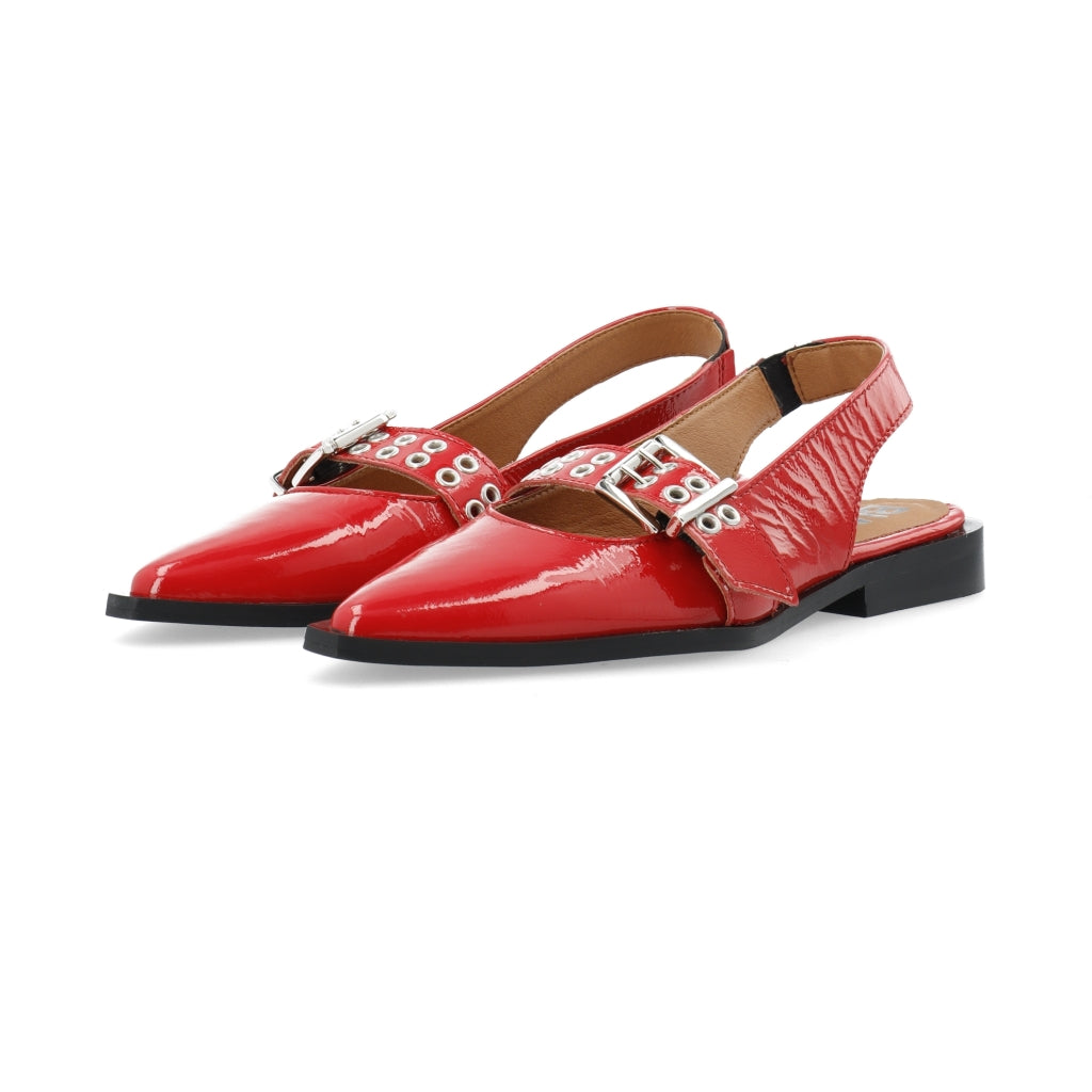 Victoria single buckle slingback leather