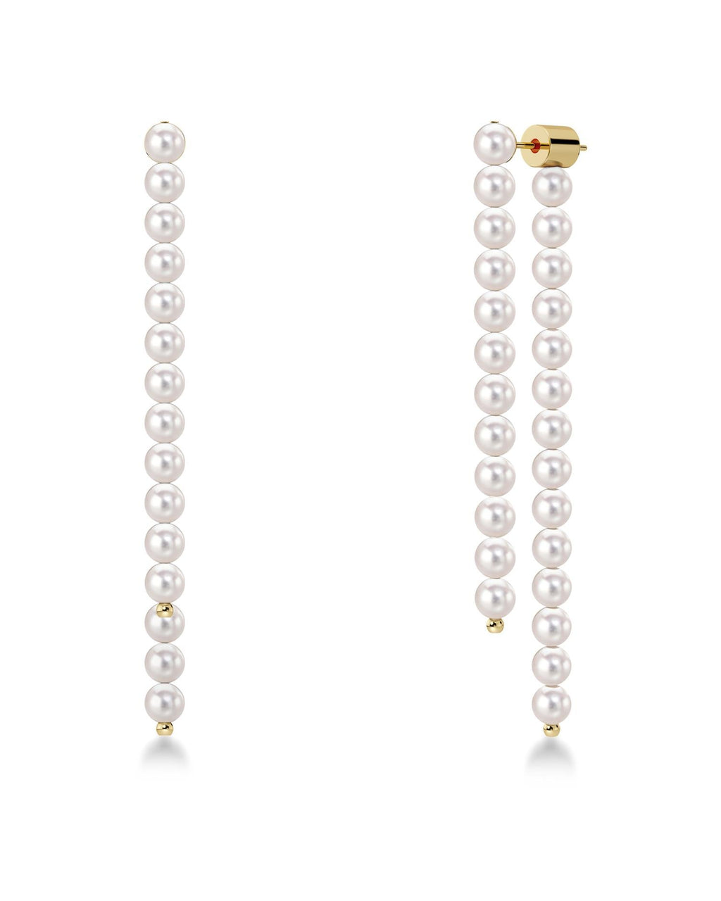 Pearly earrings gold