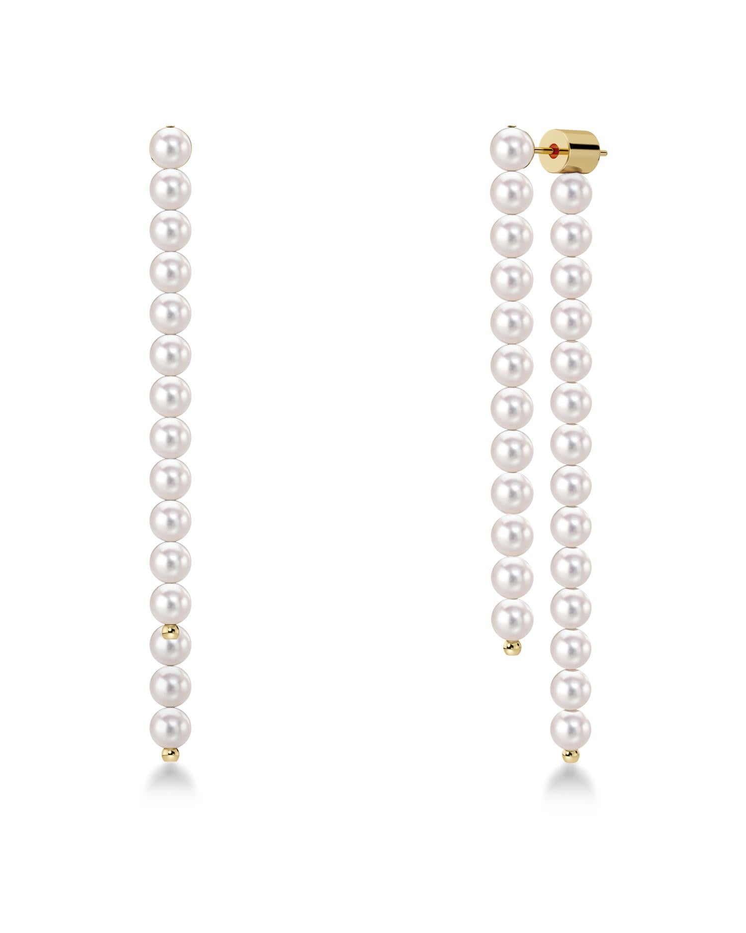 Pearly earrings gold
