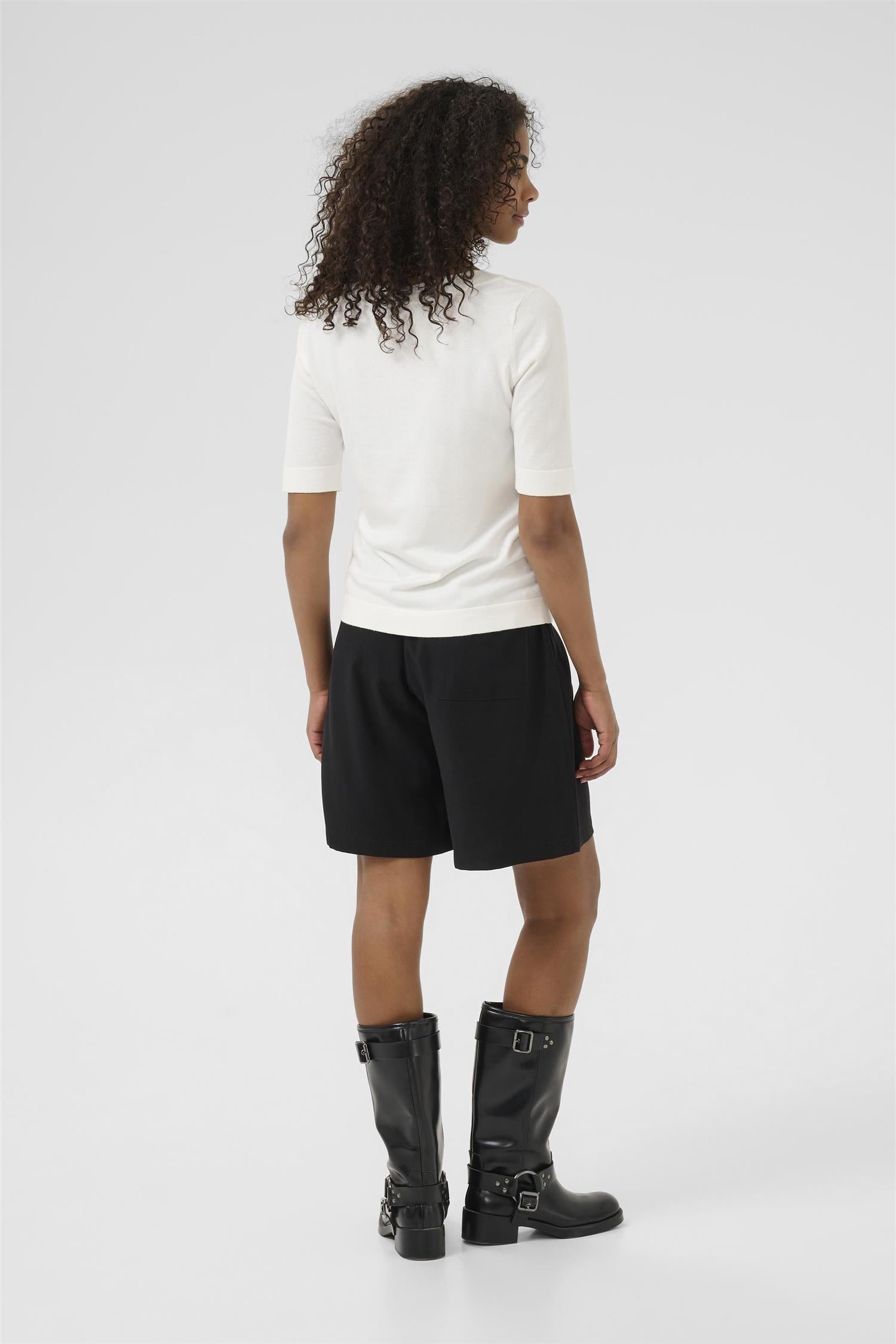 Lizza boatneck solid pullover
